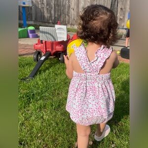 Eyelet and Ivy Cross Back bloomer set